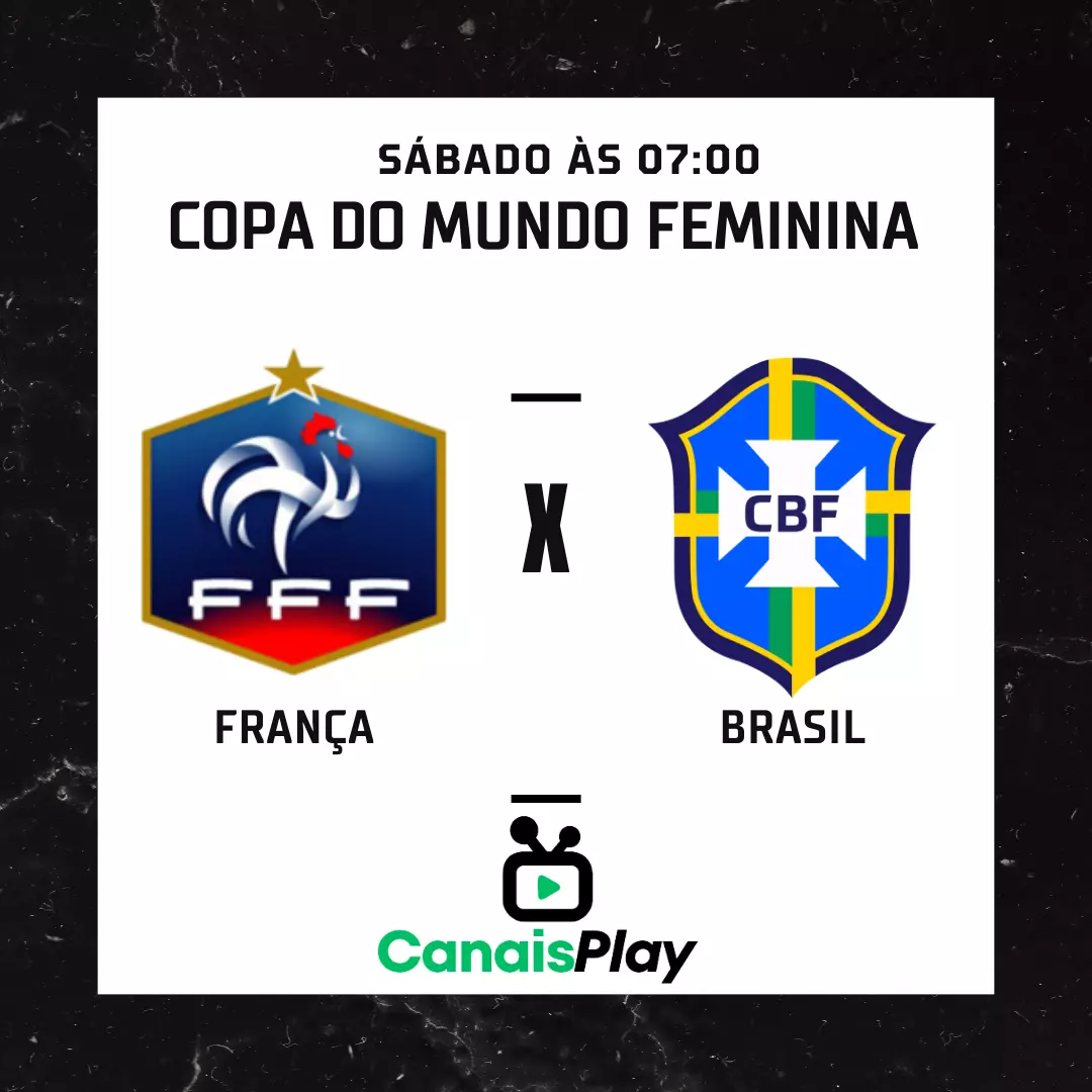 Assistir França x Brasil ao vivo, pela segunda rodada da Copa do Mundo Feminina. Nesse sábado (29), às 7h, ocorrerá no Estádio Brisbane, situado na Austrália. Todos os detalhes dessa grande partida você acompanha aqui no Canais Play.