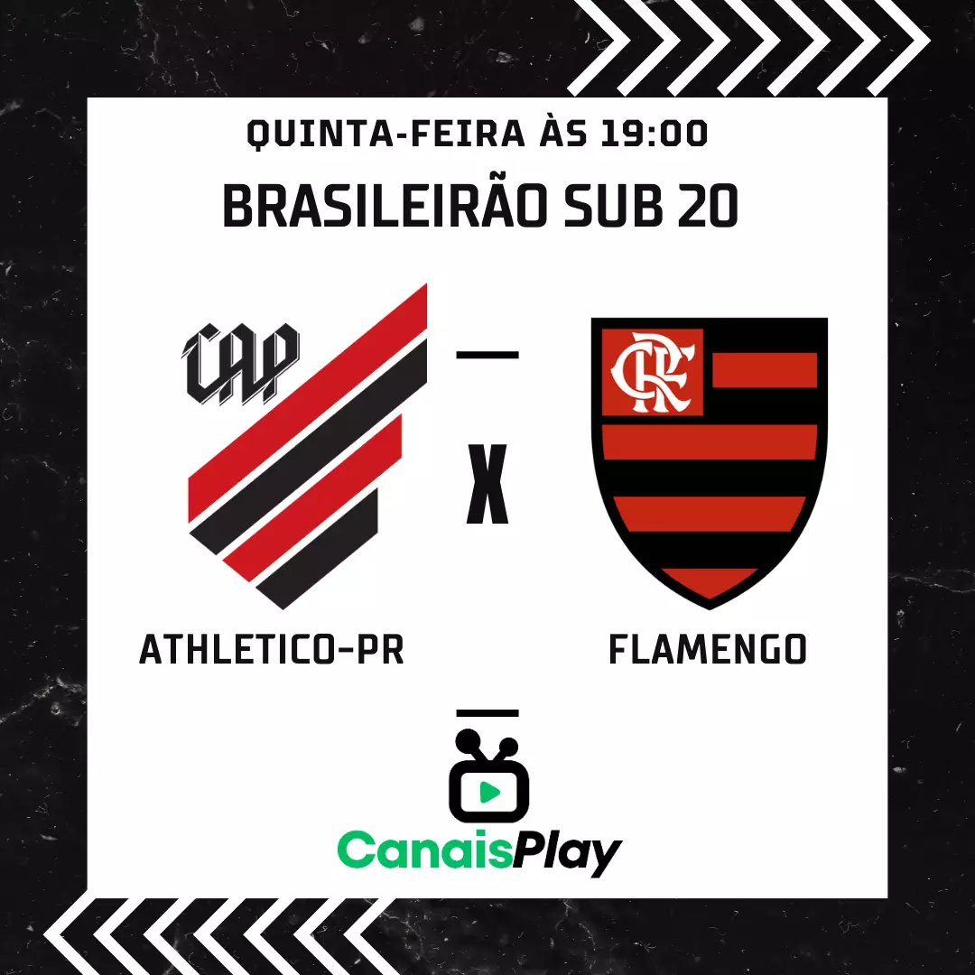 Assistir Athletico-PR x Flamengo ao vivo em HD! Essas equipes se enfrentam na noite desta quinta-feira (20), a partir das 19h, pelo Brasileirão Sub-20. Todos os detalhes dessa partida você acompanha aqui no Canais Play!