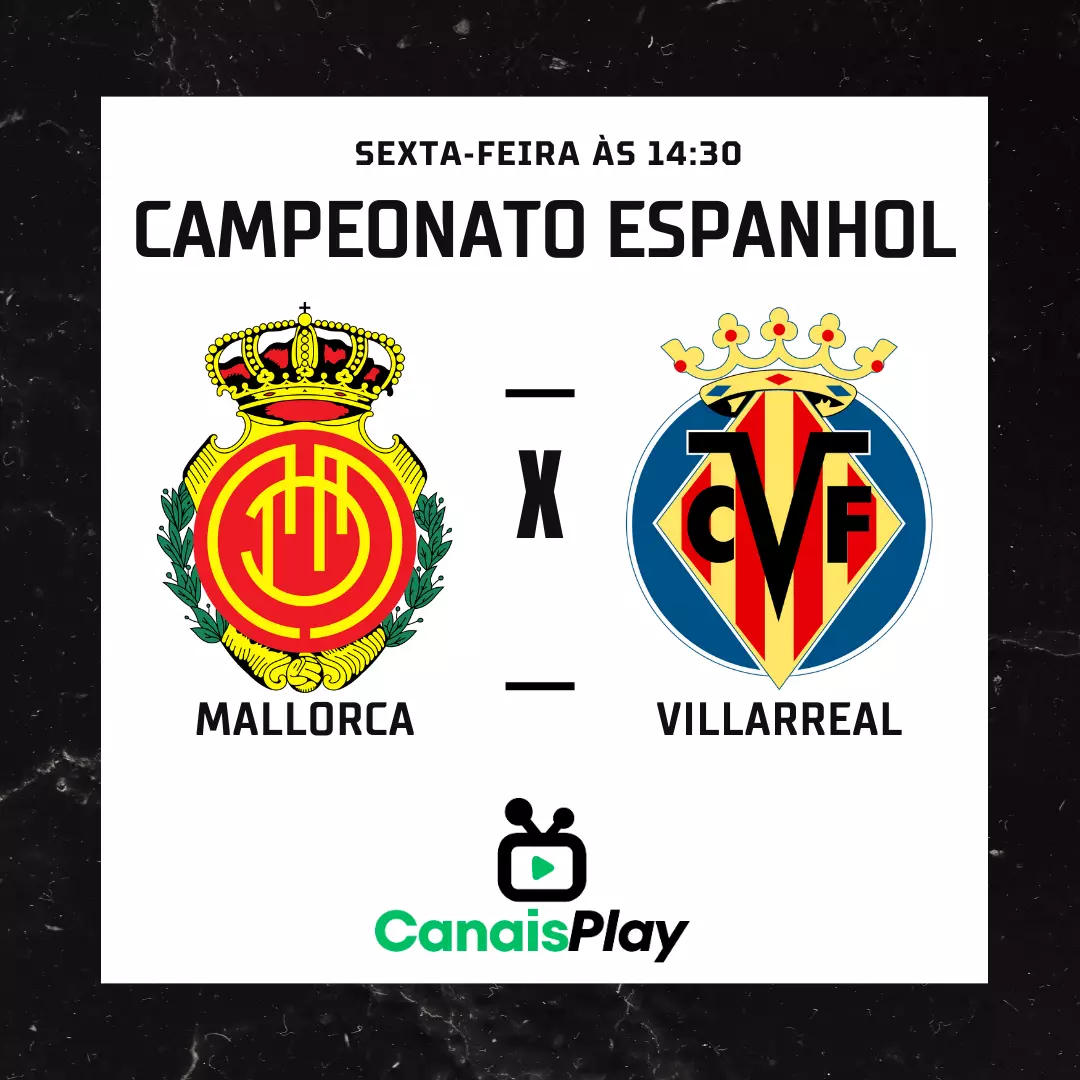 Assistir Mallorca x Villarreal ao vivo aqui no Canais Play. Essas equipes vão se encontrar na tarde da próxima sexta-feira (18), às 14h30 (horário de Brasília), durante a 2ª rodada da LaLiga 2023/24. Todos os detalhes dessa partida ao vivo, você encontra aqui no Canais Play!