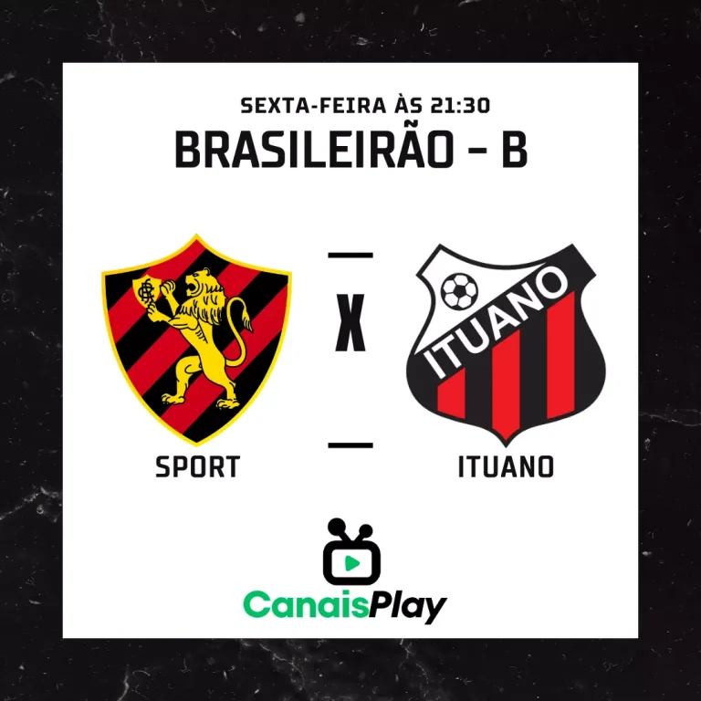 Sport x Ituano ao vivo no CanaisPlay! Nessa próxima sexta-feira (26), às 21h30. Esse jogo ocorre pela 25ª rodada da Série B do Campeonato Brasileiro.