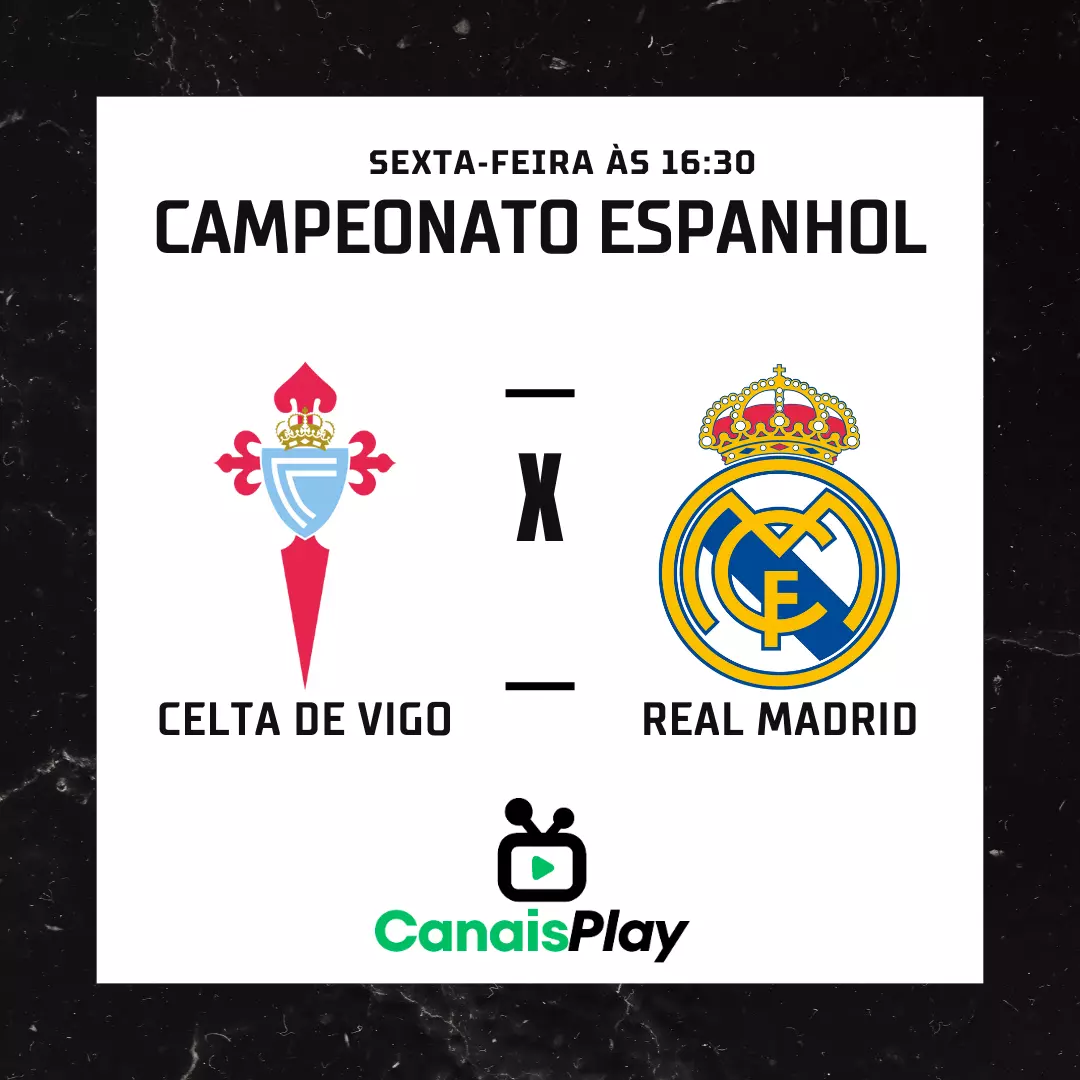 Celta de Vigo x Real Madrid ao vivo CanaisPlay! A partida está marcada para esta sexta-feira, dia 25, como parte da terceira rodada da temporada 2023/2024 da La Liga. As equipes se enfrentarão no Estádio Municipal de Balaidos, com o pontapé inicial programado para às 16h30 (horário de Brasília).