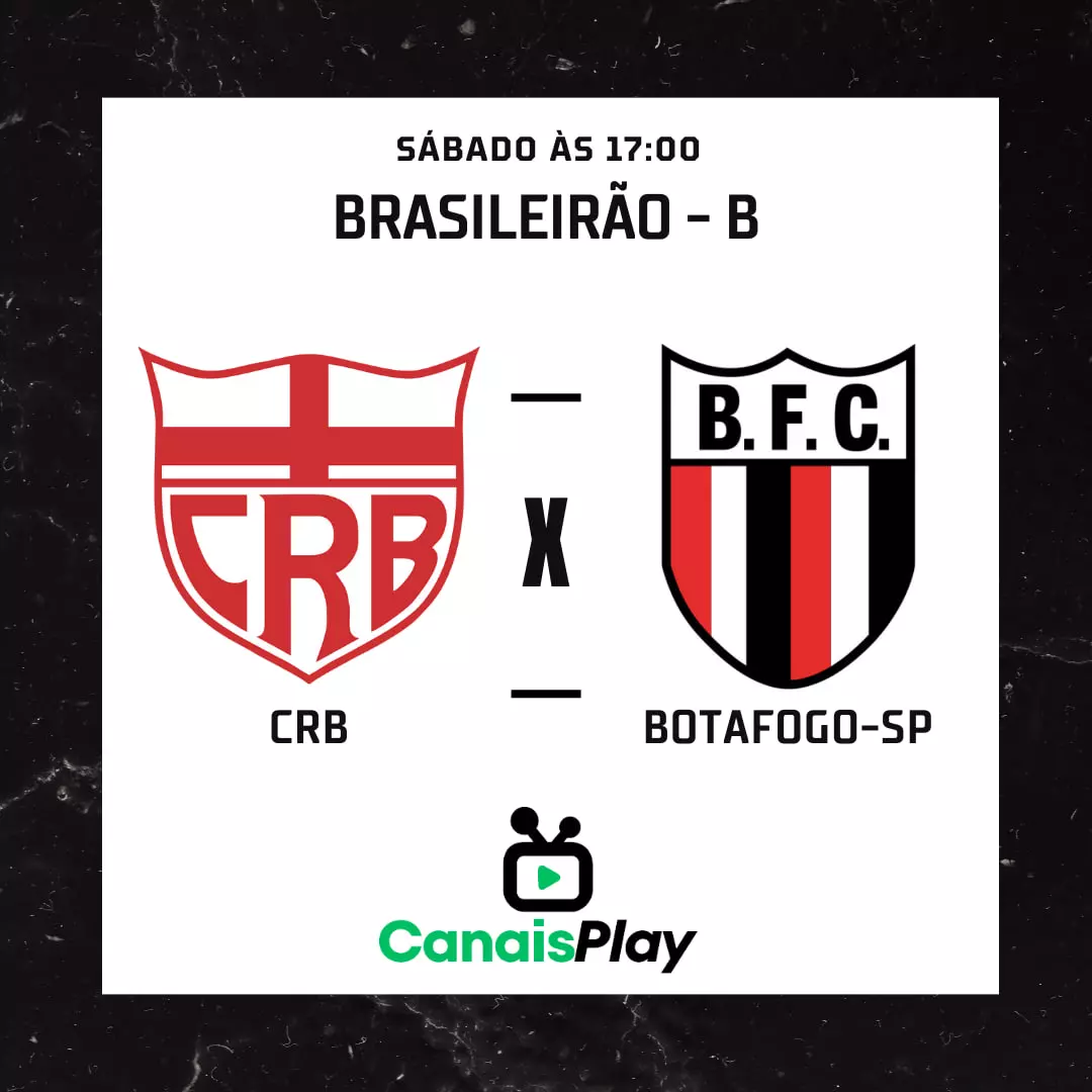Assistir CRB x Botafogo-SP ao vivo. Válido pela 22ª rodada do Brasileirão Série B de 2023, o jogo ocorrerá no neste sábado (5) às 17h (horário de Brasília). Todos os detalhes desse jogão você acompanha aqui no Canais Play, acesse agora!