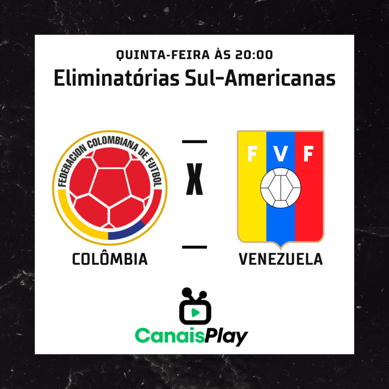 Colômbia x Venezuela ao vivo no Canais Play! Nessa quinta-feira (7), às 20h (horário de Brasília), ocorrerá o jogo de abertura da jornada inicial das eliminatórias sul-americanas rumo à Copa do Mundo de 2026.