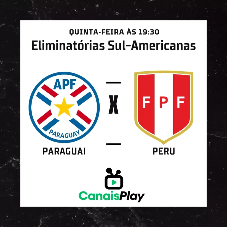 Paraguai x Peru ao vivo no Canais Play! Nessa quinta-feira (7), às 19h30 (horário de Brasília), terá início a competição das eliminatórias Sul-Americanas para as vagas na Copa do Mundo de 2026. Todos os jogos aqui no Canais Play!