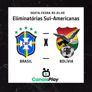 Brasil x Bolívia ao vivo no Canais Play! Nesta sexta-feira (8), às 21h45 (horário de Brasília), teremos o confronto que marca o encerramento da fase inicial das eliminatórias sul-americanas para a Copa do Mundo de 2026. Esta edição do torneio será co-organizada pelos Estados Unidos, México e Canadá.