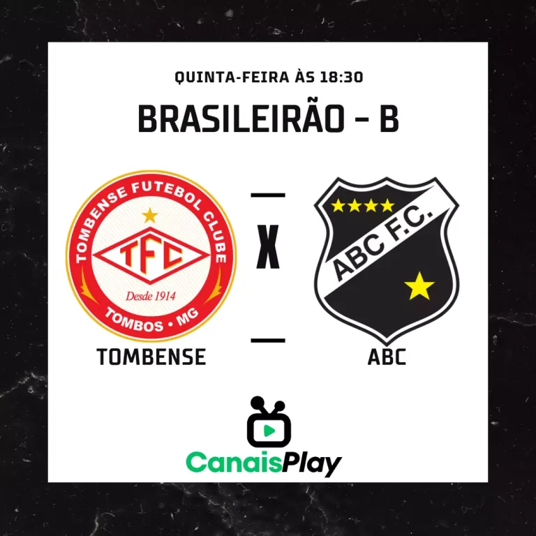 Tombense x ABC ao vivo no Canais Play! Nesta quinta-feira (7), às 18h30 (horário de Brasília), no estádio Soares de Azevedo, ocorrerá o jogo correspondente à 27ª rodada da Segunda Divisão do Brasileirão de 2023.